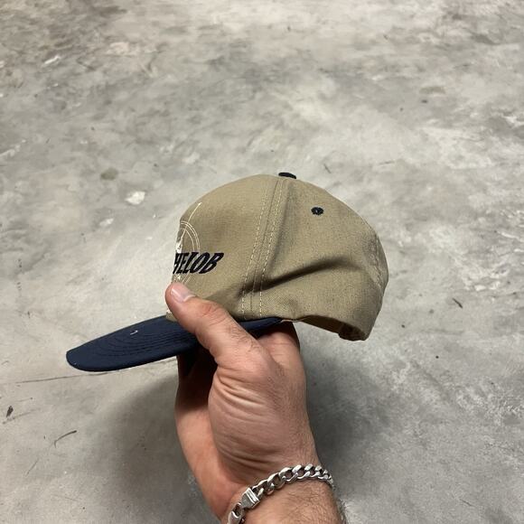 Vintage Michelob Beer Golf Snapback Hat 90s Made in USA Brown Blue Dad Cap - Picture 3 of 7